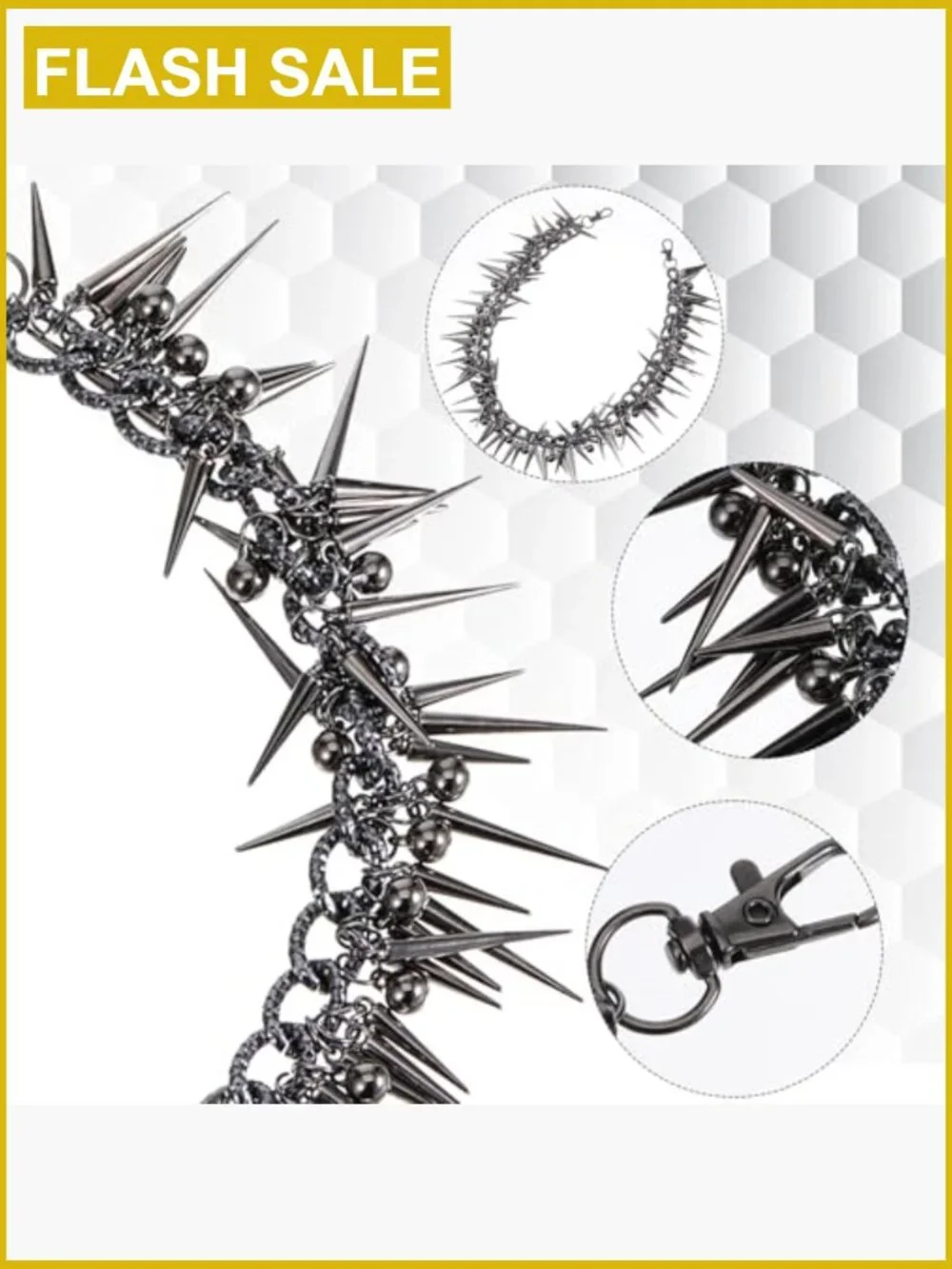 Rivet Layered Pants Chain Punk Gothic Spike Jean Belt Trousers Chains